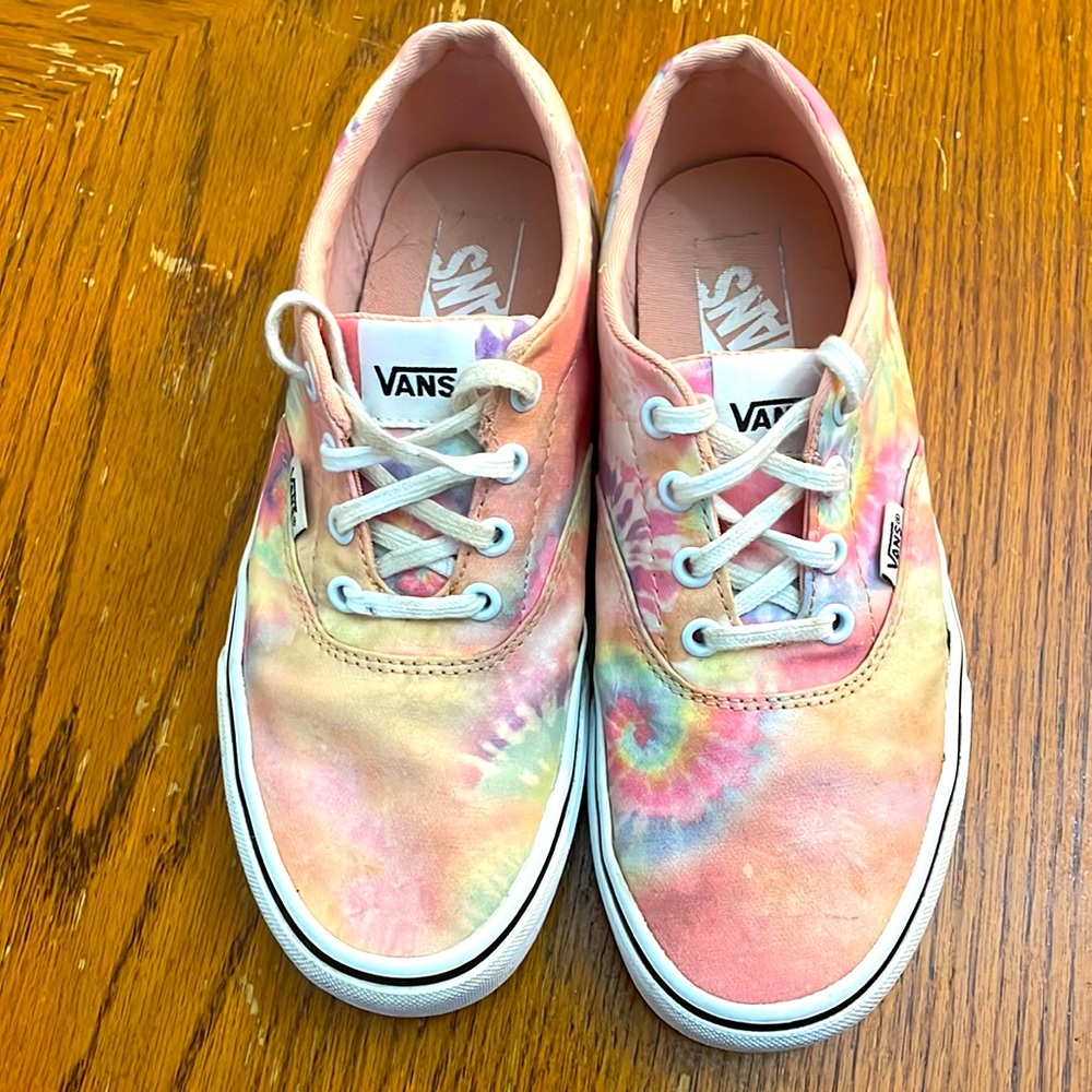 Rainbow tie-dye vans